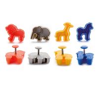 [734700] IBILI Lot de 4 emporte-pièces avec poussoir Safari