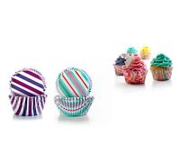 IBILI 735905 Capsule à Pâtisserie Antiadhésive Lot de 50 Pièces Bleu + 50 Pièces Rose Papier Imperméable