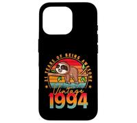 74 Year Old Sloth Vintage 1952 Limited Edition 74th Birthday Coque pour iPhone 16 Pro