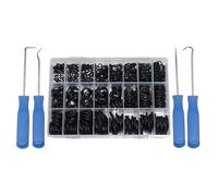 740 joints toriques 24 tailles avec 4 outils à crochet Joints en caoutchouc nitrile Joints résistants à l'huile for réparation de tuyaux de robinet(740pcs whit Tools)