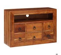 [7404286]Buffet/Commode/Sidebord - avec tiroir Marron 80x30x55cm Bois d'acacia massif,Poids:25.87 Kg