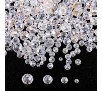 740pcs Faceted Beads,3mm/4mm/6mm/8mm Crystal Beads Jewellery Making Gemstones Crystal Glass Beads For Stringing Jewellery Crafts