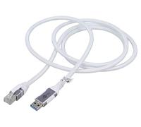 74158 Câble USB 3.0 RJ45 Mâle,USB A Mâle nickelé 1,5m Goobay