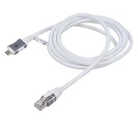 74176 Câble USB 3.1 RJ45 mâle, USB C mâle nickelé 2m blanc Goobay