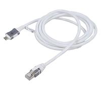 74177 Câble USB 3.1 RJ45 Mâle,USB C Mâle nickelé 3 mètres Blanc Goobay