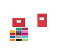 [7422-12] HERMA Lot de 12 Protège-cahiers, format A5, en PP, couverture rouge