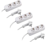 74301803 Multipr 3 Pr S ¿ Fiche Extra Plate ¿ Câble De 1,4 M ¿ Blanc ¿ Ip20 Intérieur ¿ Multipr Avec Fiche Plate/Pr De Table/Multipr