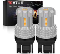 7443 7440 7441 W21w T20 Led Ampoules 3020smd Chipsets 2800 Lumens Utilisés Pour Clignotant, Feu Arrière, Feu Stop Ou Drl, Jaune Ambre (Pack De 2)