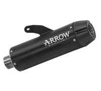 Arrow Rebel With Aluminium Dark End Cap Yamaha Xsr700 ´21-22 Homologated Muffler Argenté Homologated