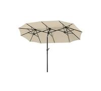 746-02 parasol salerno rectangulaire, naturel, 300 x 150 cm