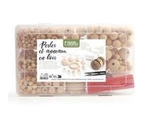 Coffret de perles et anneaux en bois - GRAINE CREATIVE - 747 pcs - Beige - Mixte - DIY