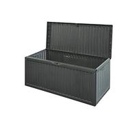 747519 Coffre de rangement de jardin en plastique noir
