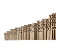 74Pcs M35 Foret Metal HSS Cobalt Jeu de Forets Hélicoïdaux de Meulage Haute Précision Outils Combinés de Forage 1.0-8.0mm Angle 135° Idéal pour Tôle Fonte Acier Inoxydable