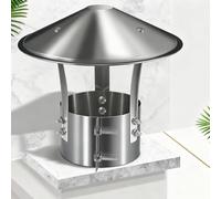 75/100/125/150/200/mm Chapeau de Cheminée, Chapeau de Pluie de Toit en Acier Inoxydable, Chapeau de Ventilation Multifonctionnel Pluie, pour Toit, Poêle, Maison(75mm/3in)