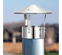 75-315mm Capot de Cheminée avec des vis métalliques,Chapeau Cheminee Acier Inoxydable, Chapeau conduit de fumée Capuchon de Pluie Couvercle d’Aération pour Tuyaux de Poêle(130mm/5.11in)