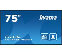 iiyama Écran d'affichage dynamique LH7565UHSB-B1 74,5" kiosk 4K LED Wi‑Fi Android 11 24/7 Noir