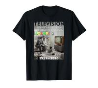 75 Ans de télévision Couleur mangeur de Cerveau 1951 1ère Diffusion Couleur T-Shirt