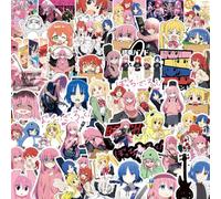 75 Bocchi Rock Autocollants Anime Figurine Vinyle Imperméable Stickers Pour Ordinateur Skateboard Bagages Voiture Vélo