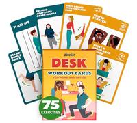 75 cartes d'entraînement de bureau - 25 étirements, 50 exercices de poids corporel pour faire des routines d'entraînement rapides et faciles depuis votre chaise - Cartes d'exercice de bureau de 8,9 x
