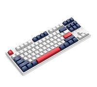 75% Clavier Mécanique de Jeu Sans Fil, Tri-mode - BT5.0/2,4 GHz/Filaire USB, TKL 80% Compacte 87 Touches, Éclairage RVB LIGHTSYNC, Hot Swappable Clicky Tactile Switch, Rechargeable 3000mAh - Bleu