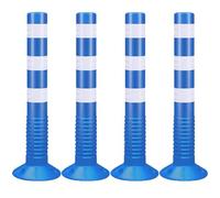 75 cm Sécurité Bollard, Barrière De Stationnement, Postes De Délimitation Pour Le Terrain De Rues, Côte De Prudence Flexible(Blue,4pcs)