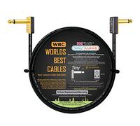 75 CM - Van Damme Pro Grade Classic XKE - Premium Silver-plated OFC, Flexible Blindé Guitar Bass Instrument Effects Pedal Patch Câble w/ Eminence Tiny Gold Plated Angled TS Connecteurs