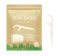 75 Fil Dentaire pour les Soins Dentaires, Fabriqués en PLA- Fil dentaire avec manche pour Éliminer la Plaque Dentaire et les Résidus Alimentaires