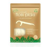 75 Fil Dentaire pour les Soins Dentaires, Fabriqués en PLA- Fil dentaire avec manche pour Éliminer la Plaque Dentaire et les Résidus Alimentaires