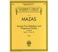 Schirmer Library Mazas 75 Melodious & Progressive Studies Op.36 Pf Bk