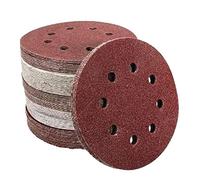 75 PCS 5 Inch 8 Hole Sanding Discs, 120 to 1000 Grit with Hook Loop Backing for Metal Wood Automotive, Furniture Surfaces Aluminum Abrasives