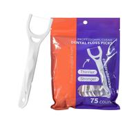 75 Piece Y Shaped Floss Picks Multi Function Gum Cleaning Toothpicks