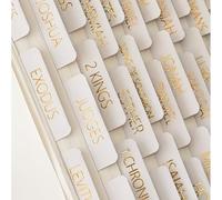 75 Pièces Onglets Bibliques Laminés, Onglet Bible Francais avec Dorure Or, Accessoires Bible Imperméables, pour Étude Biblique et Théologie