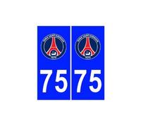 75 PSG Paris foot autocollant plaque - Angles : arrondis