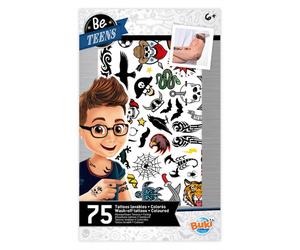 75 tattoos lavables rock gris TU