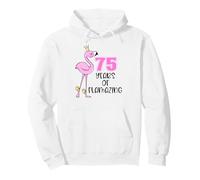75 Years of Flamazing Flamingo Design Beach 75th Birthday Sweat à Capuche