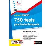 750 tests psychotechniques - Concours 2021/2022 - Catégories B et C N°43 (IFP) - 2021 Elisabeth Simonin (Auteur)