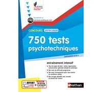 750 tests psychotechniques - Catégorie B et C - Intégrer la fonction publique - 2019/2020
