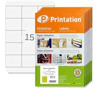 7500 Étiquettes autocollantes (70x50,8mm) imprimables Printation | 500 feuilles A4 3x5=15 autocollants adhésifs, étiquettes pour congélation 70x50mm - pour imprimantes laser & jet d’encre