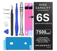 [7500mAh] Batterie pour iPhone 6S (Nouvelle Version 2024), Batterie de Remplacement à Ultra Haute capacité BOANV à 0 Cycle avec Kits d'outils de Remplacement Professionnels