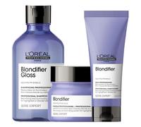 750ml L'Oréal Professionnel Paris Serie Expert Blondifier Coffret Gloss Trio (shampoing 300 ml + après-shampoing 200 ml + masque 250 ml)