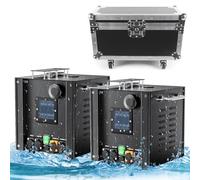 750W Imperméable Pyrotechnique Machine, d-mx512 LCD Liquid Crystal Display Machine à Etincelles Froides avec Télécommande pour Mariage, Fête et Scène Célébration (2 Pièces avec Flightcase)