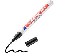 751 Marqueur Peinture - Noir - 1 Stylo - Pointe Ronde 1-2 Mm - Marqueur De Peinture Pour L'étiquetage Du Métal, Verre, Roche Ou Du Plastique - Résistant À La Chaleur, Permanent Et Étanche[Z1551]