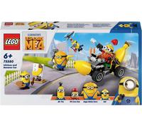 LEGO Despicable Me Minions and Banana Car Toy, Movie Set for 6 Plus Year Old Kids, Boys & Girls, Fun Small Vehicle Playset, Gift for Fans of Creative Building 75580