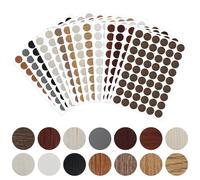 756 Lot de 14 Couleurs Autocollants de Cache-Trous pour vis, Caches d'autocollants pour Trous de vis, Ø21mm Caches pour vis en Bois Meuble, Caches imperméables pour Trous de vis Meuble