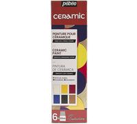 [756451] Pébéo Set Initiation peinture Ceramic Terre Cuite, Faïence - 6 Flaco...