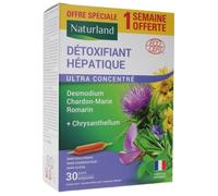 75730 Naturland Détoxifiant Hépatique 30 Ampoules Dont 1 Semaine Offerte