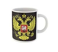 759 Tasses À Thé La Russie L'Aigle Russe À Deux Têtes Symbole De L'Impérial Tasse Céramique avec Poignée Mugs Drôle Tasses À Café pour Homme Homme Café 330Ml