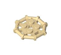 75937 Plaque Spéciale à Charnière 2x2 avec Cadre de Barre Octogonal, Renforcé, Tenons Complètement Ronds, 50 Pièces GDS-1075-compatible avec Lego Couleur:Beige 5