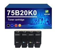 75B20K0 75B20C0 75B20M0 75B20Y0 Cartouche De Toner Compatible pour L'imprimante pour Lexmark CS727DE CX727DE CS728DE, 13000 / 10000 Pages,4 Colors-1 Set