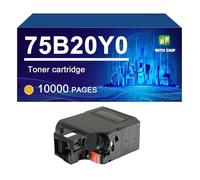 75B20K0 75B20C0 75B20M0 75B20Y0 Cartouche De Toner Compatible pour L'imprimante pour Lexmark CS727DE CX727DE CS728DE, 13000 / 10000 Pages,Yellow-1 Pack